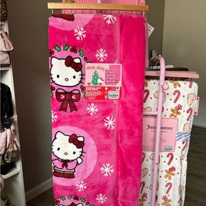Hello Kitty Pink and White Reversible Blanket
